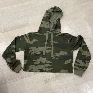 💚 Army Cropped Hoodie - Garage - Medium
